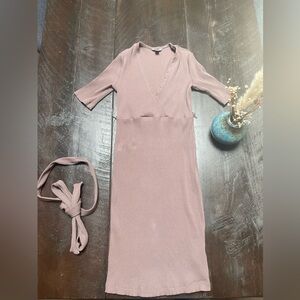 Pink maternity dress